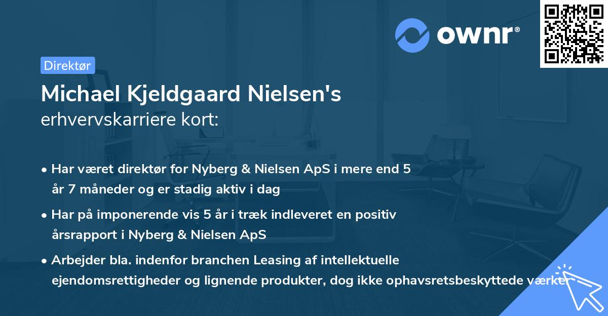 Michael Kjeldgaard Nielsen's erhvervskarriere kort