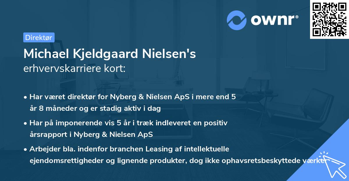 Michael Kjeldgaard Nielsen's erhvervskarriere kort