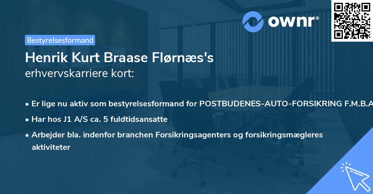 Henrik Kurt Braase Flørnæs's erhvervskarriere kort