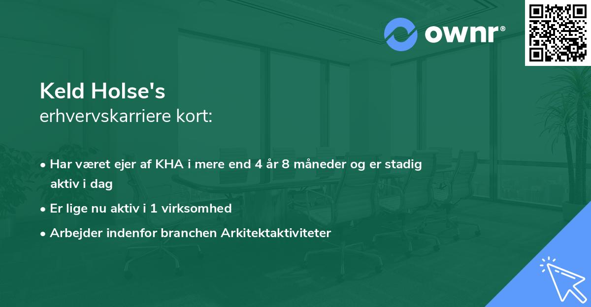 Keld Holse's erhvervskarriere kort