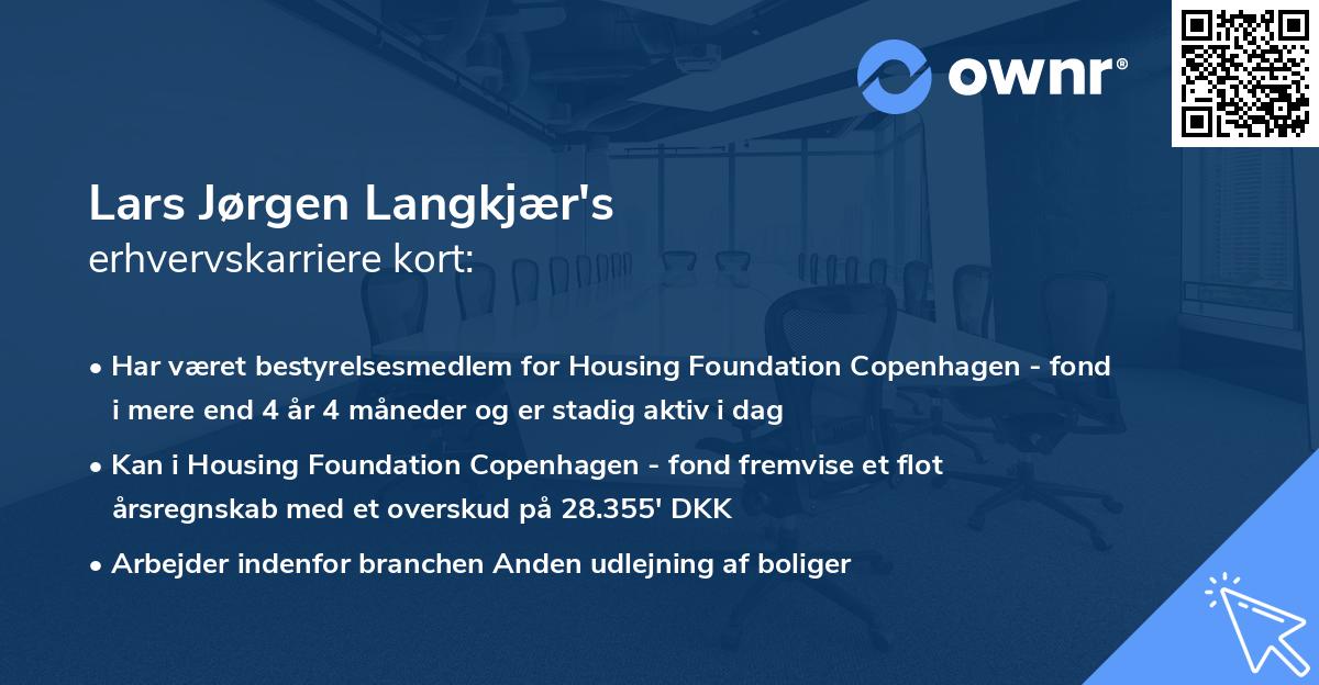 Lars Jørgen Langkjær's erhvervskarriere kort