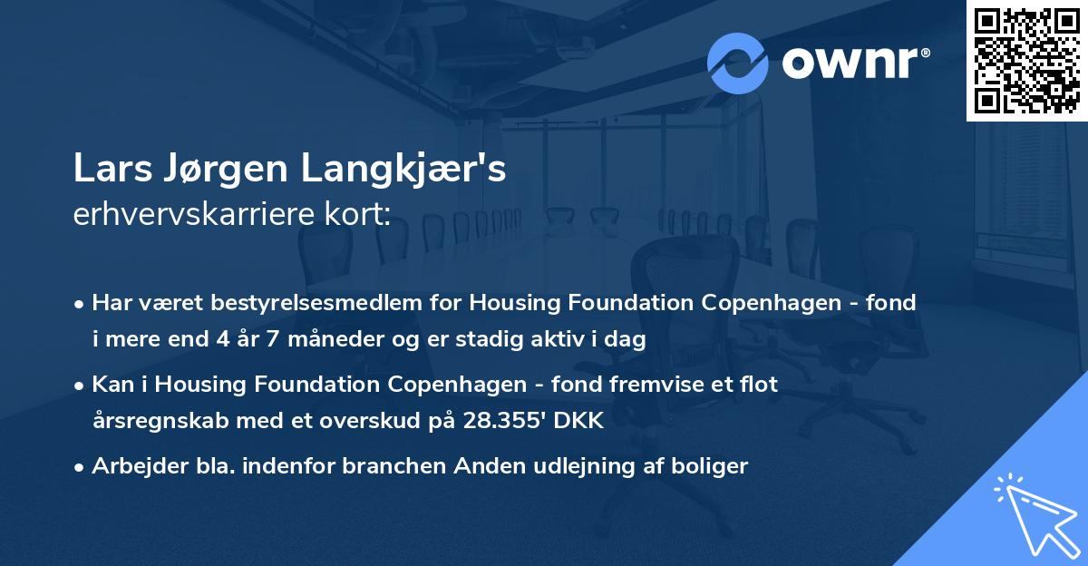 Lars Jørgen Langkjær's erhvervskarriere kort