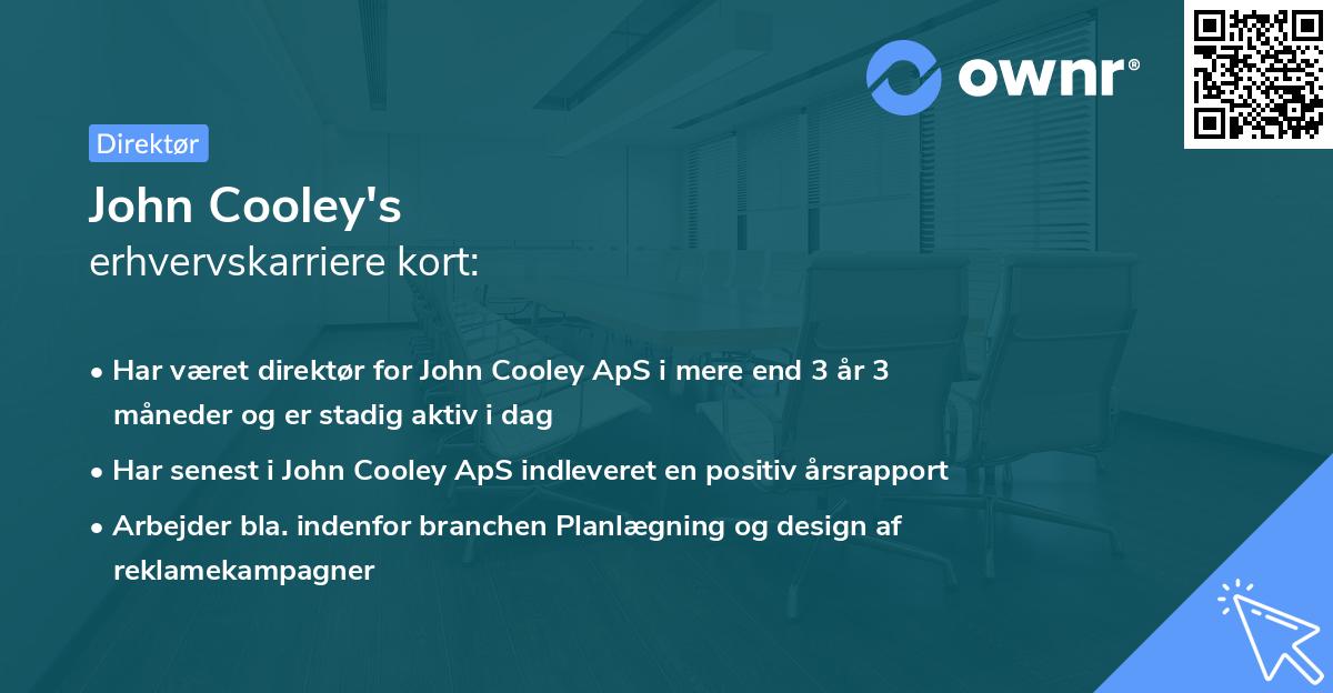 John Cooley's erhvervskarriere kort