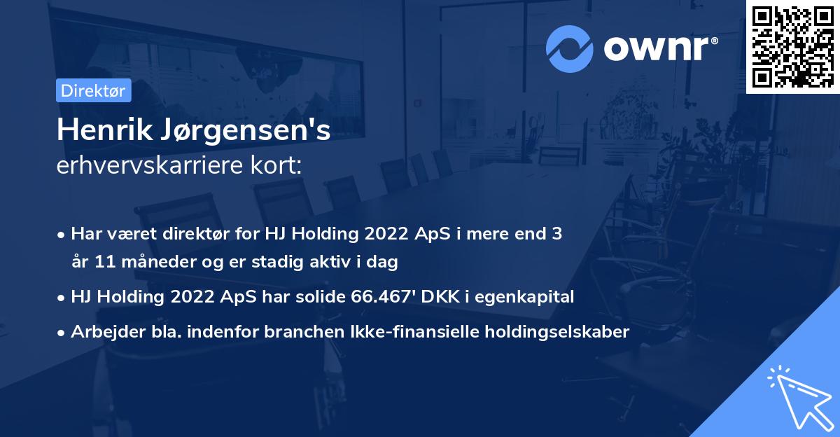 Henrik Jørgensen's erhvervskarriere kort