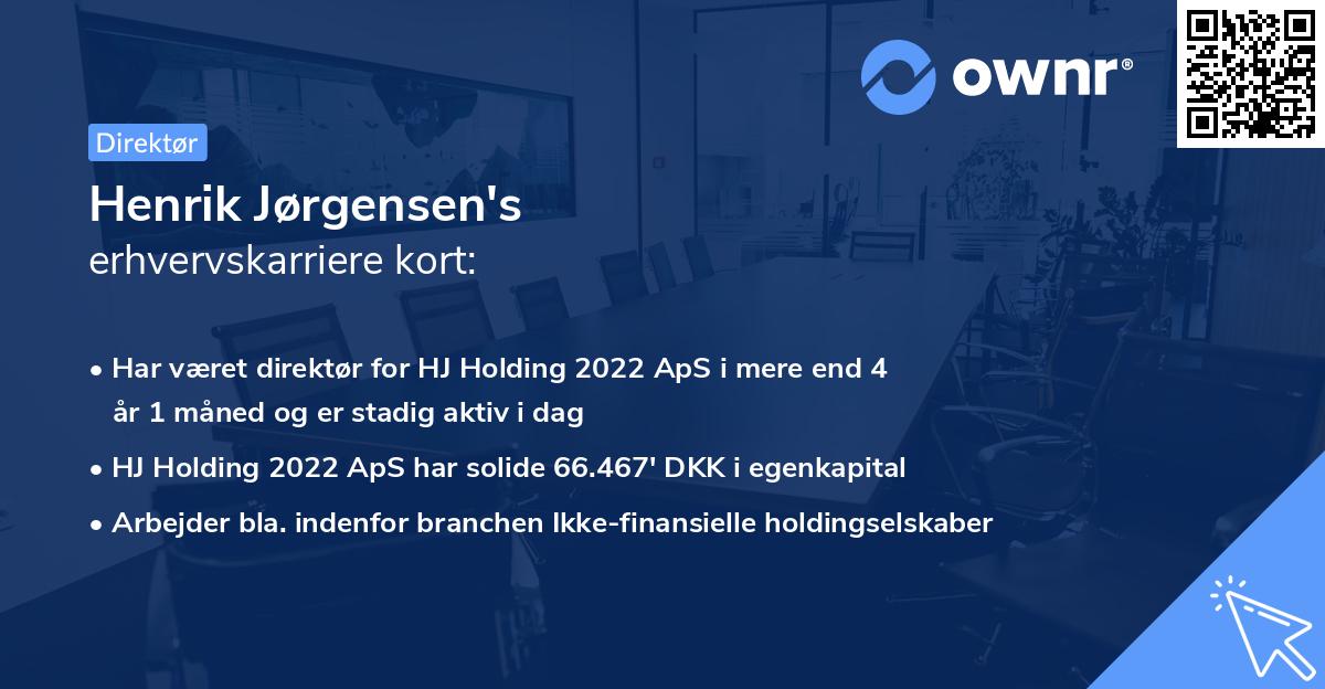 Henrik Jørgensen's erhvervskarriere kort