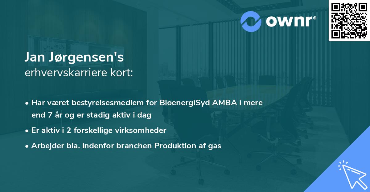 Jan Jørgensen's erhvervskarriere kort