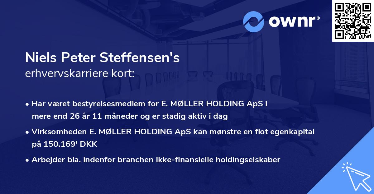 Niels Peter Steffensen's erhvervskarriere kort