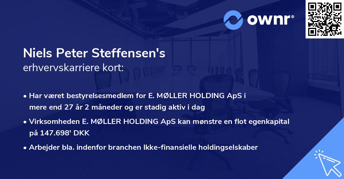 Niels Peter Steffensen's erhvervskarriere kort