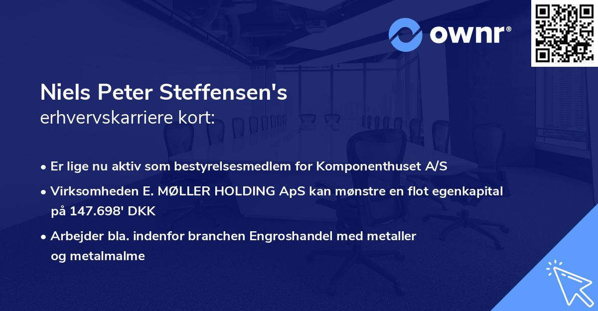 Niels Peter Steffensen's erhvervskarriere kort