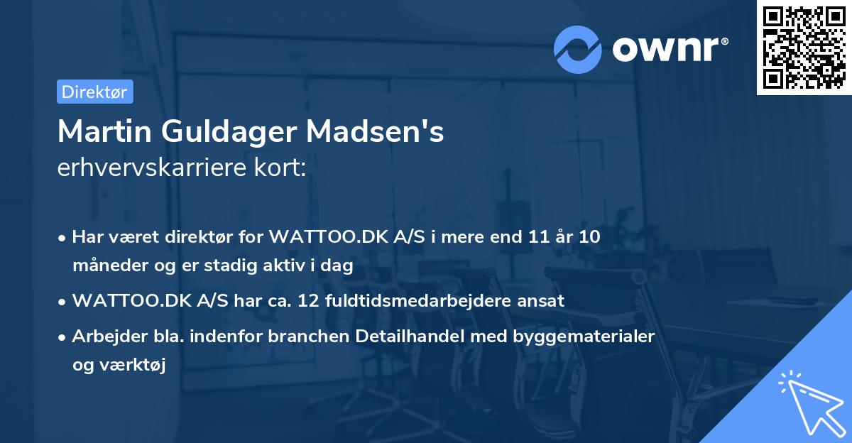 Martin Guldager Madsen's erhvervskarriere kort