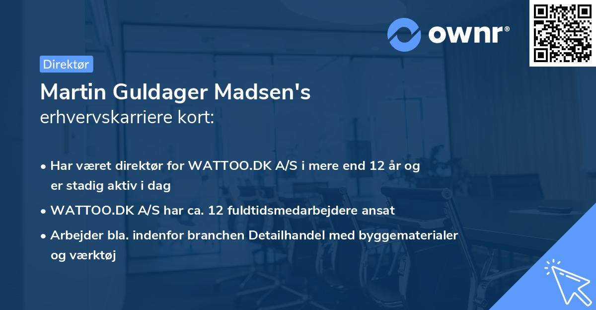 Martin Guldager Madsen's erhvervskarriere kort