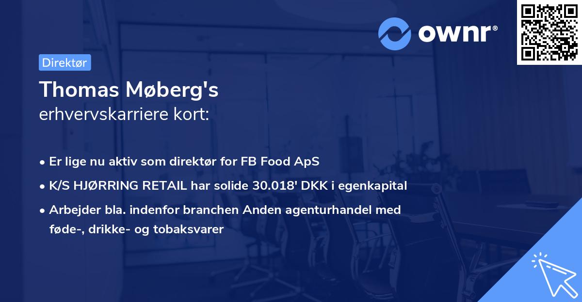 Thomas Møberg's erhvervskarriere kort