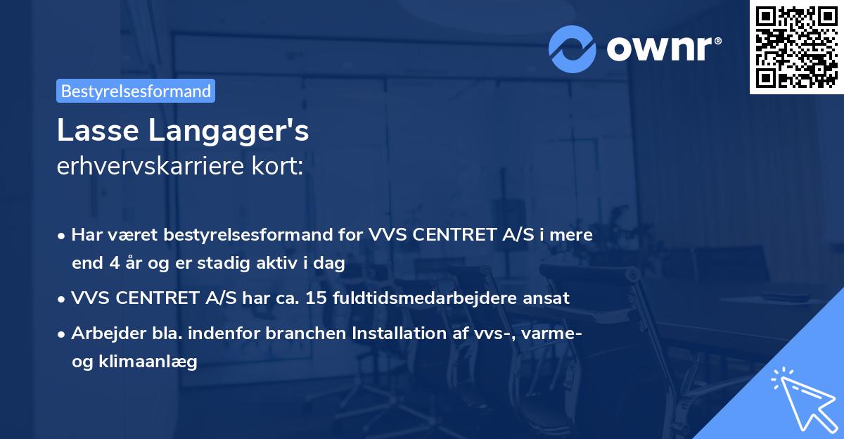 Lasse Langager's erhvervskarriere kort