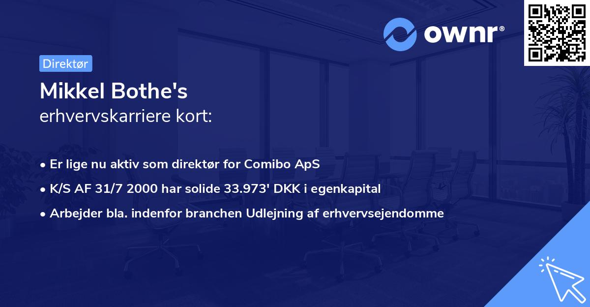 Mikkel Bothe's erhvervskarriere kort