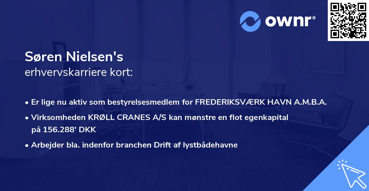 Søren Nielsen's erhvervskarriere kort