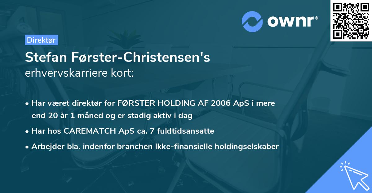 Stefan Førster-Christensen's erhvervskarriere kort