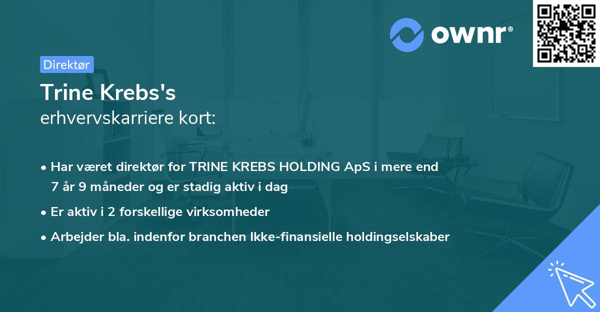 Trine Krebs's erhvervskarriere kort