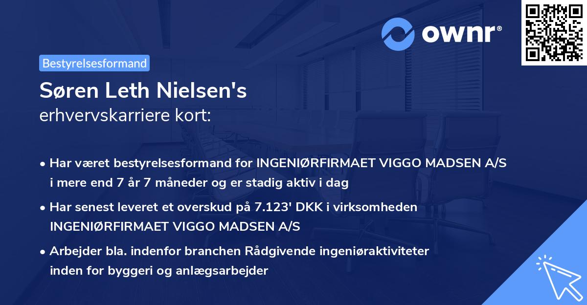 Søren Leth Nielsen's erhvervskarriere kort