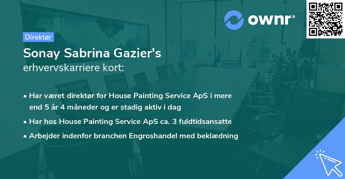 Sonay Sabrina Gazier's erhvervskarriere kort