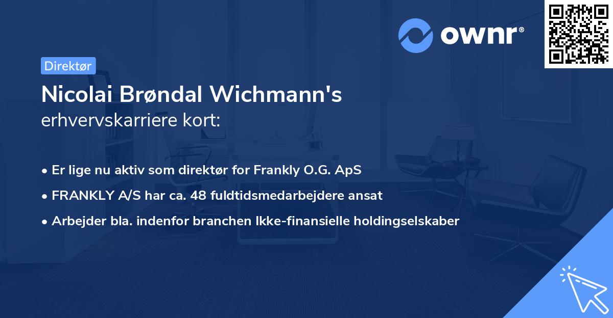Nicolai Brøndal Wichmann's erhvervskarriere kort