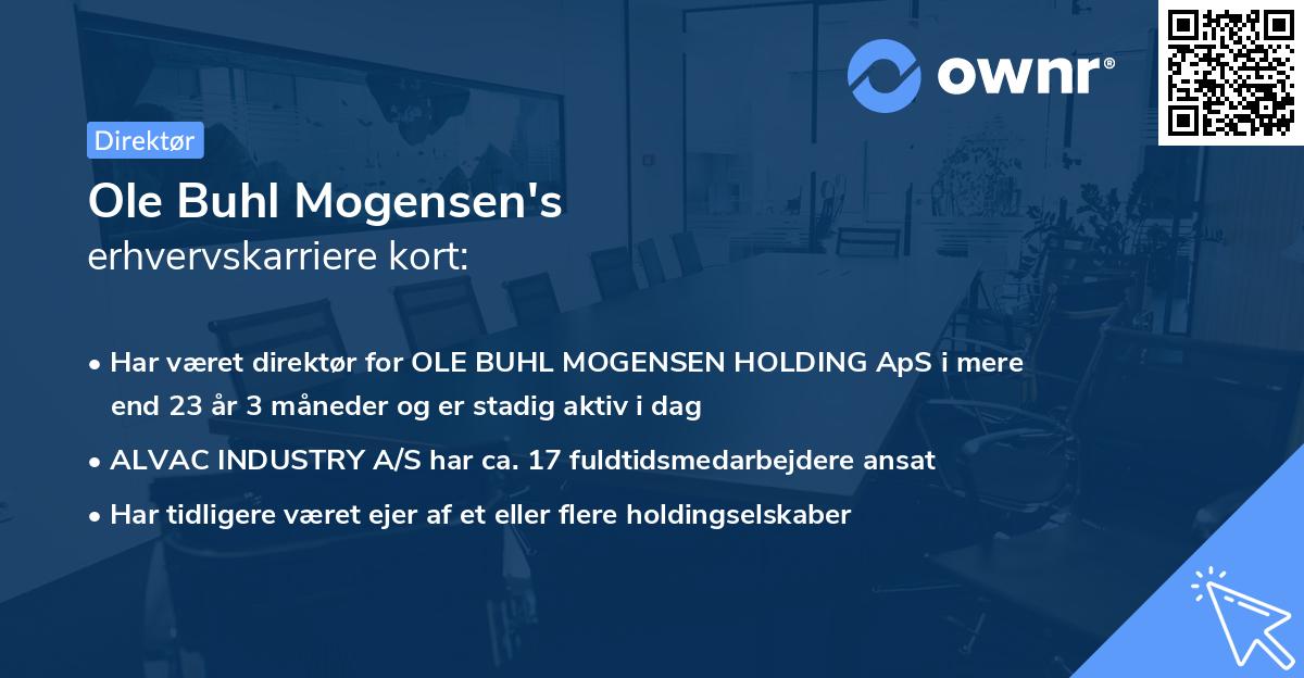 Ole Buhl Mogensen's erhvervskarriere kort