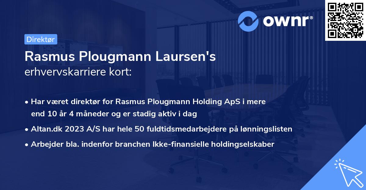 Rasmus Plougmann Laursen's erhvervskarriere kort