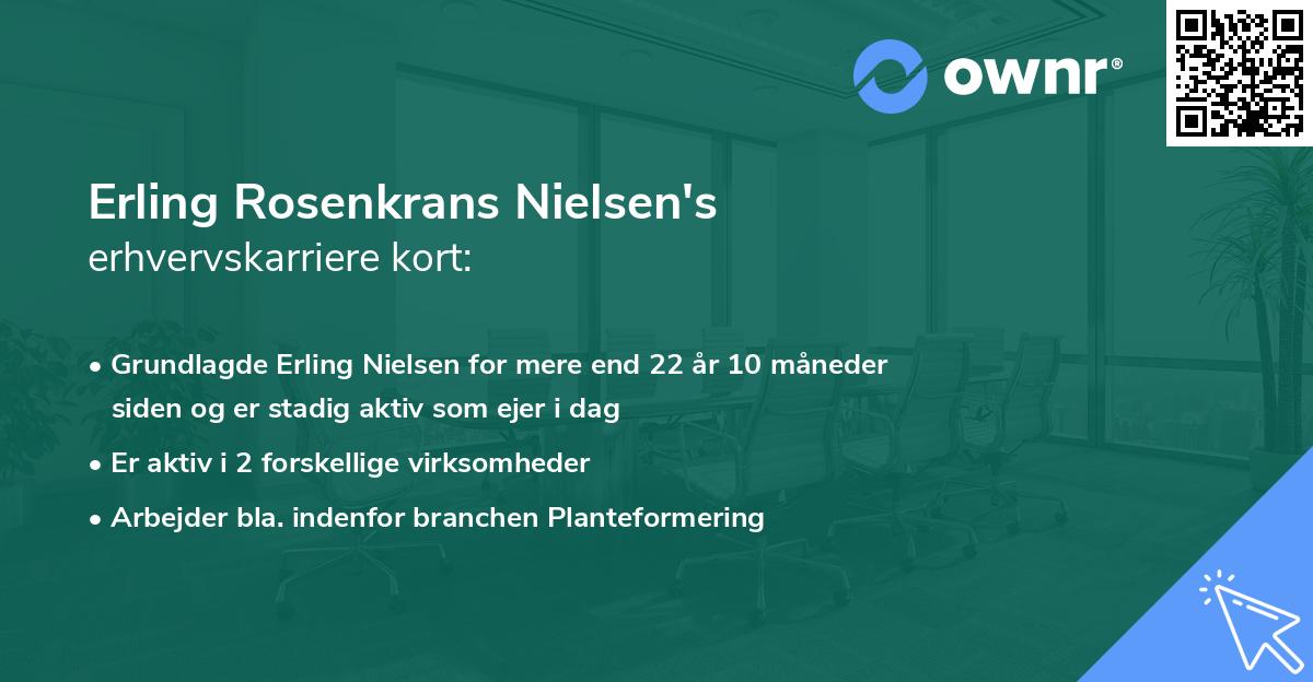 Erling Rosenkrans Nielsen's erhvervskarriere kort