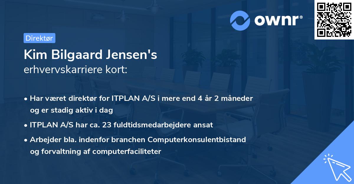 Kim Bilgaard Jensen's erhvervskarriere kort