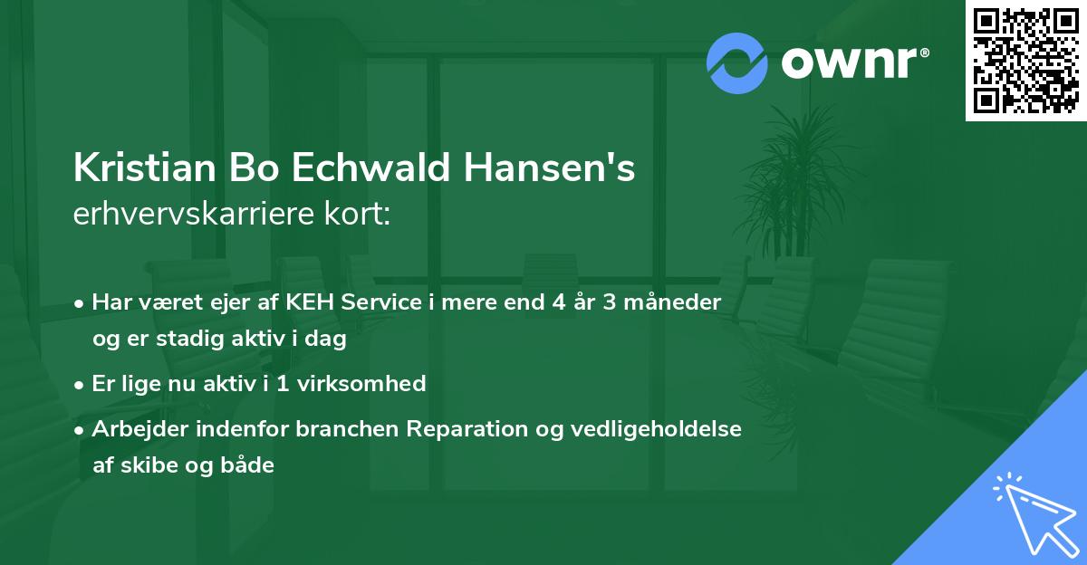 Kristian Bo Echwald Hansen's erhvervskarriere kort