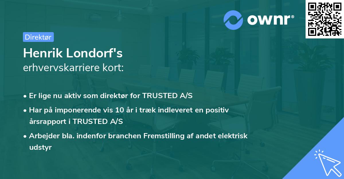 Henrik Londorf's erhvervskarriere kort