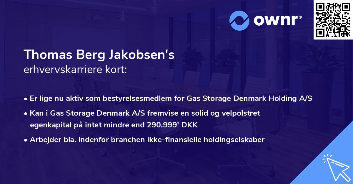 Thomas Berg Jakobsen's erhvervskarriere kort