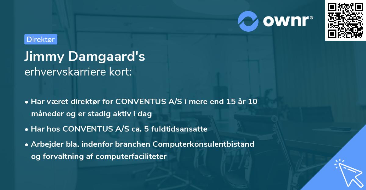 Jimmy Damgaard's erhvervskarriere kort