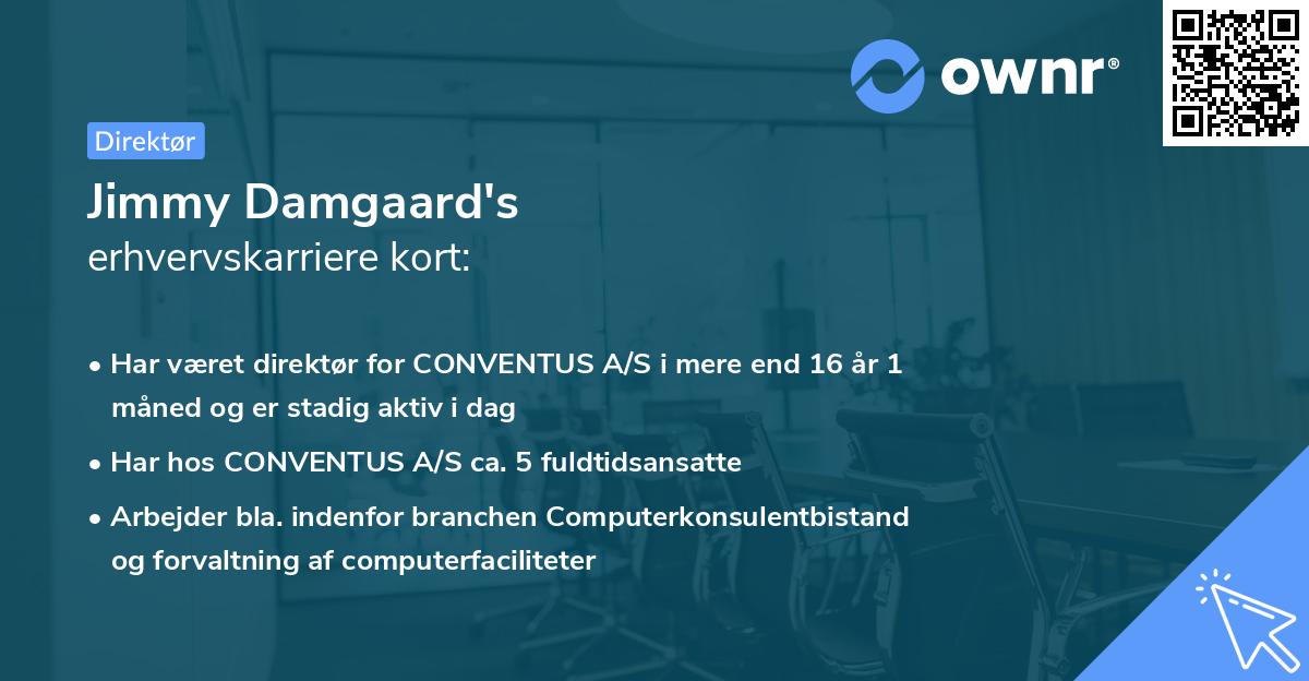 Jimmy Damgaard's erhvervskarriere kort