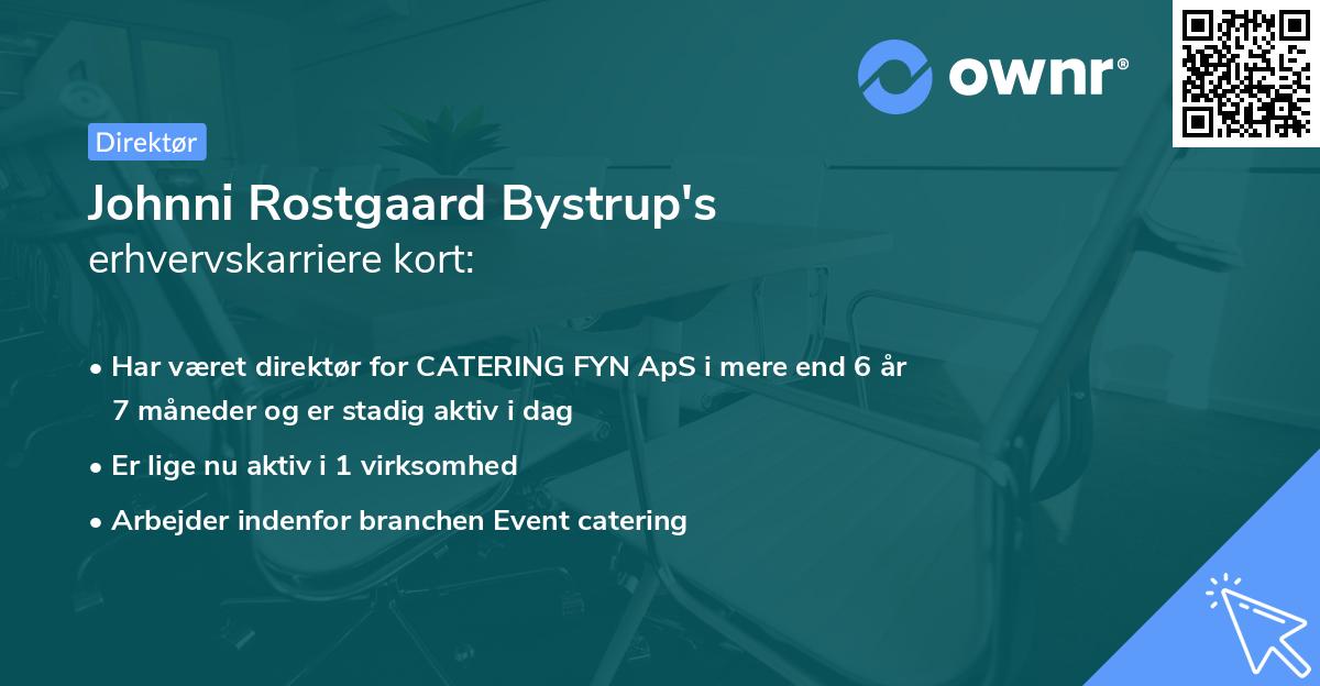 Johnni Rostgaard Bystrup's erhvervskarriere kort