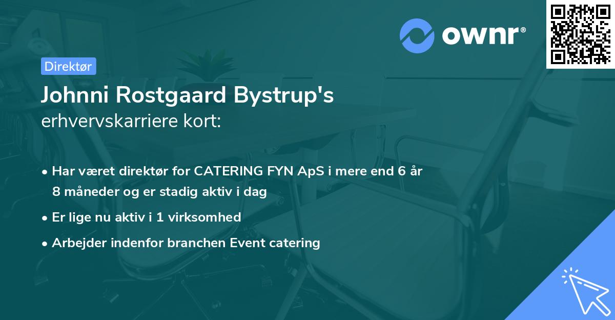 Johnni Rostgaard Bystrup's erhvervskarriere kort