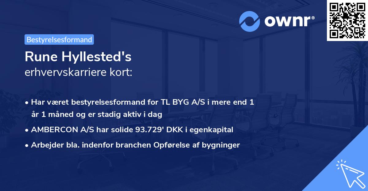 Rune Hyllested's erhvervskarriere kort