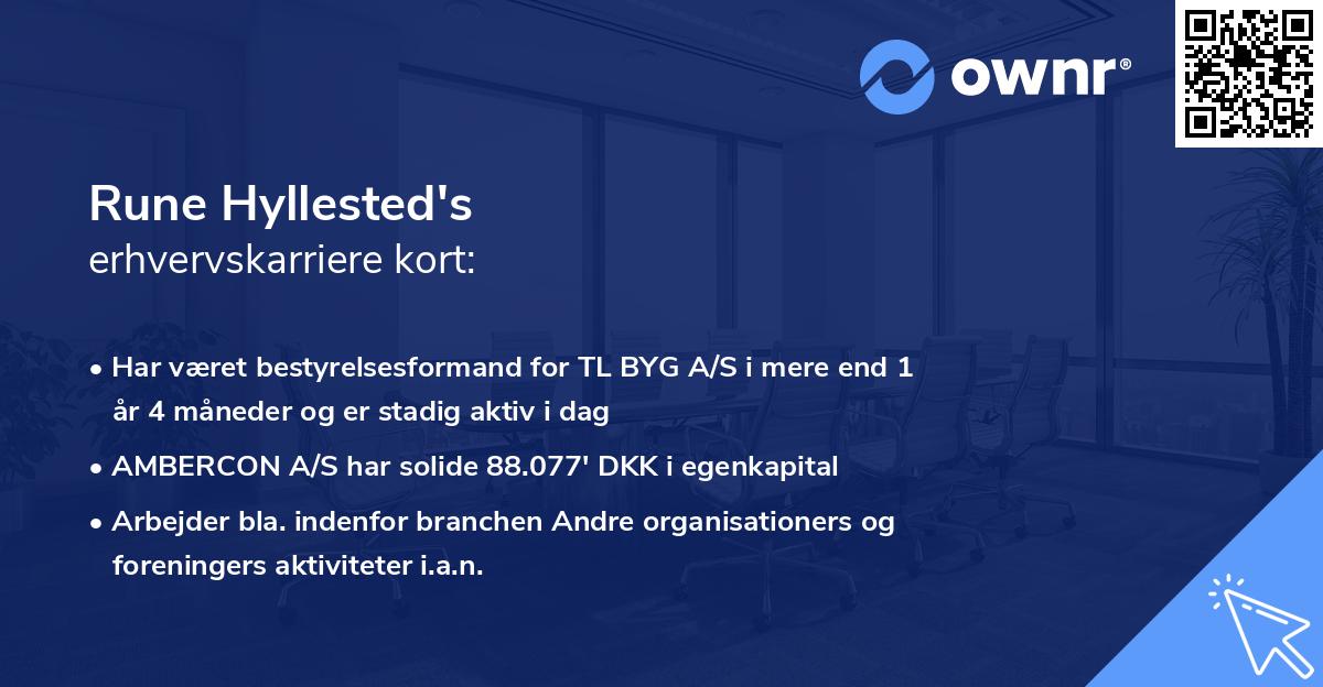 Rune Hyllested's erhvervskarriere kort