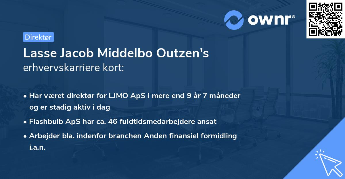 Lasse Jacob Middelbo Outzen's erhvervskarriere kort