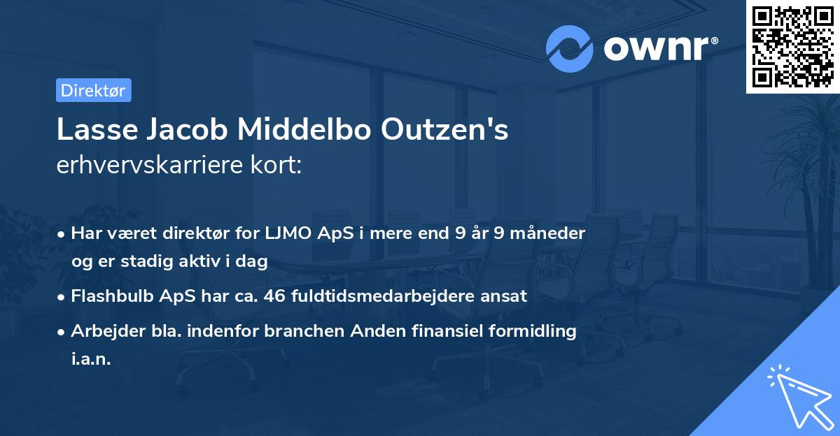 Lasse Jacob Middelbo Outzen's erhvervskarriere kort