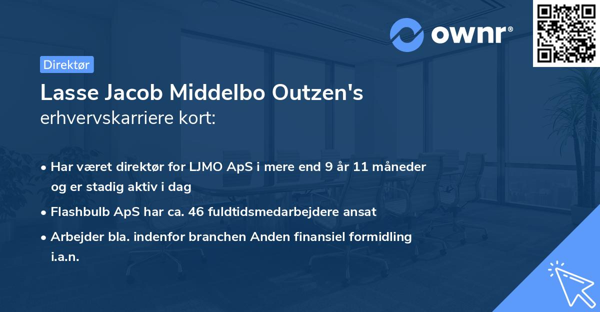 Lasse Jacob Middelbo Outzen's erhvervskarriere kort