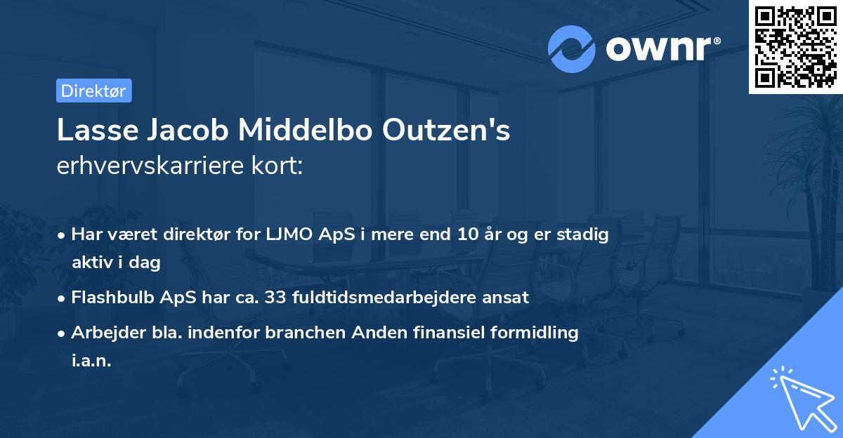 Lasse Jacob Middelbo Outzen's erhvervskarriere kort