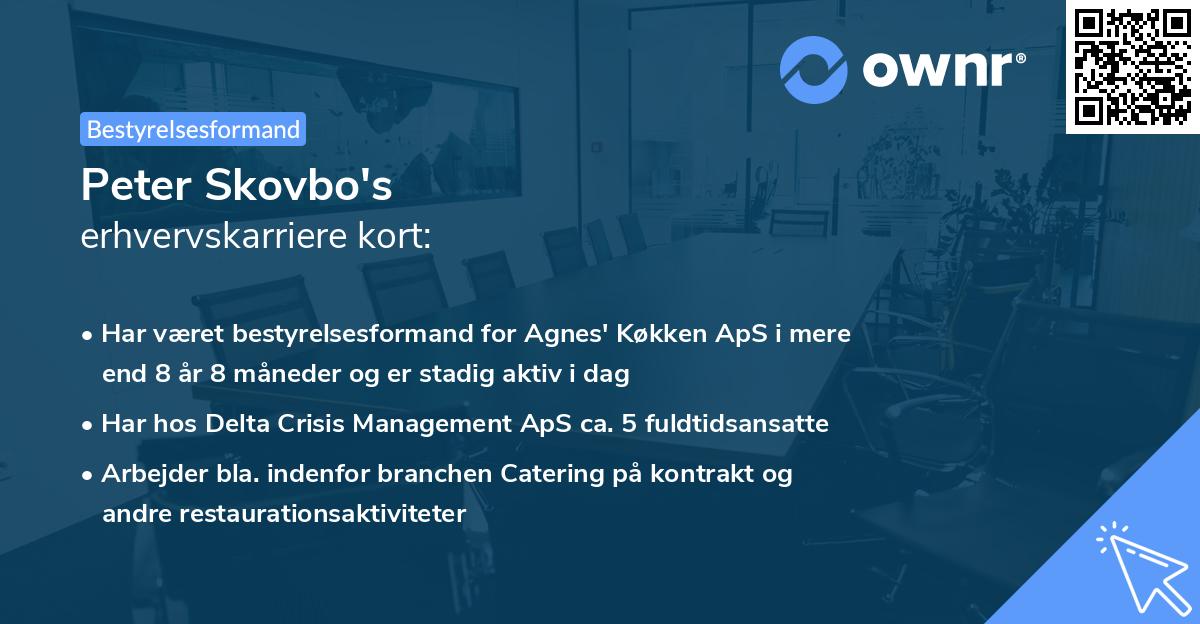 Peter Skovbo's erhvervskarriere kort