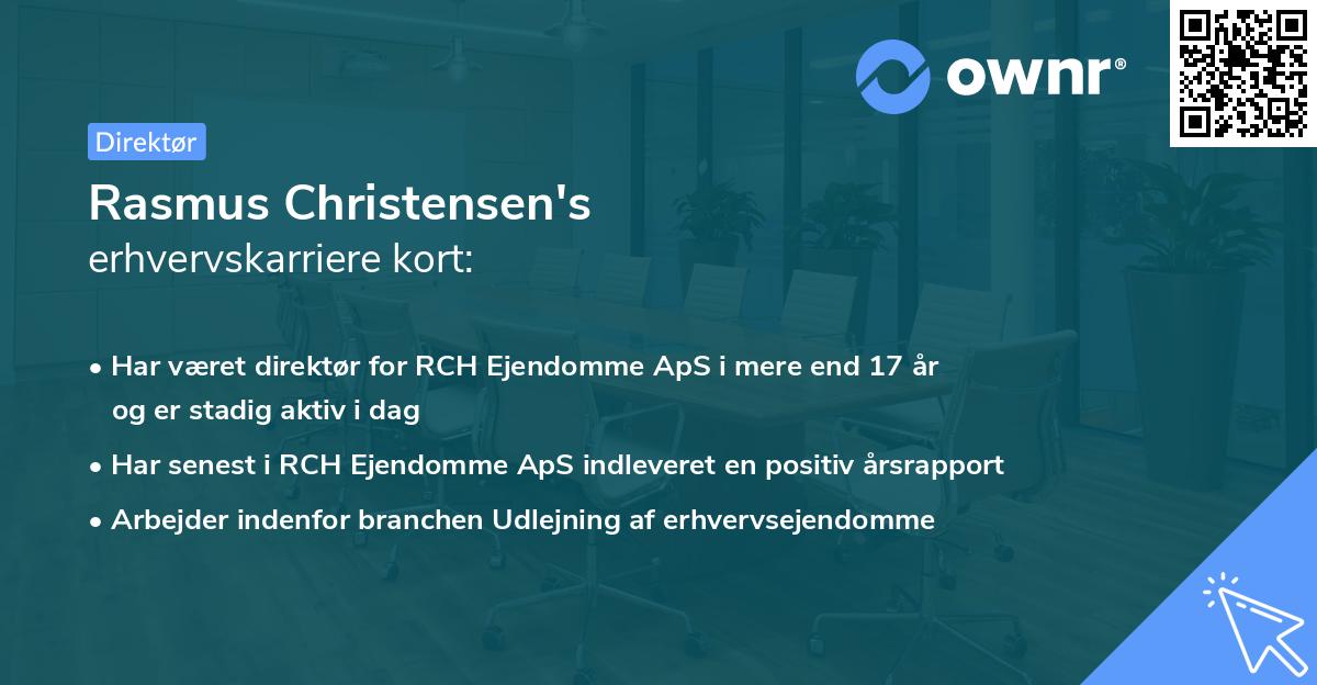 Rasmus Christensen's erhvervskarriere kort