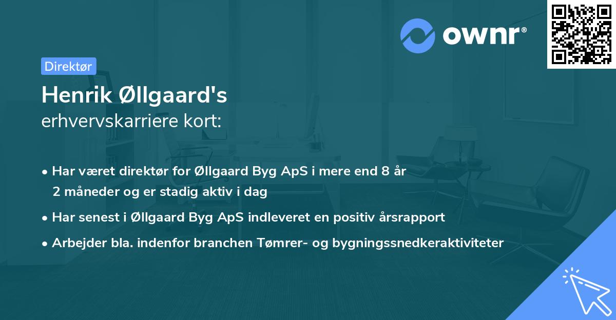 Henrik Øllgaard's erhvervskarriere kort