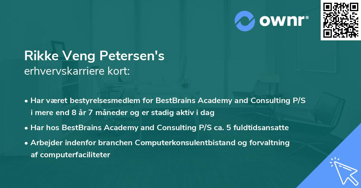 Rikke Veng Petersen's erhvervskarriere kort