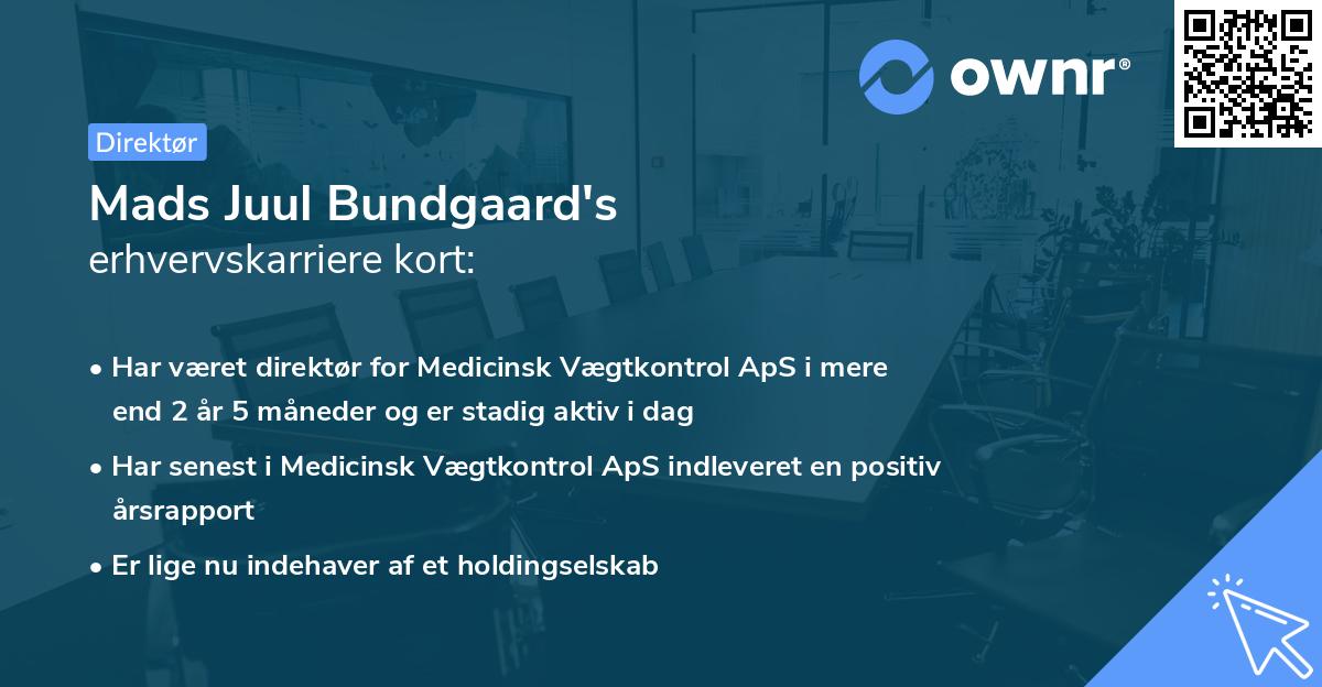 Mads Juul Bundgaard's erhvervskarriere kort