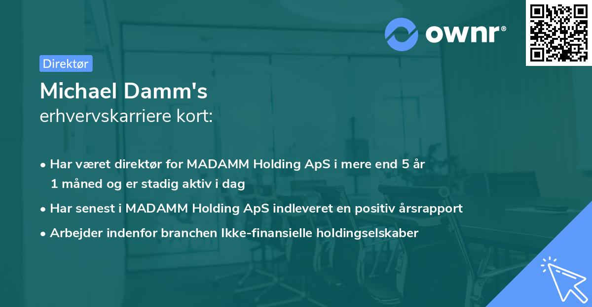Michael Damm's erhvervskarriere kort
