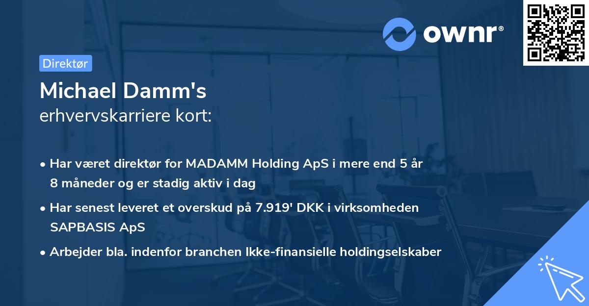 Michael Damm's erhvervskarriere kort
