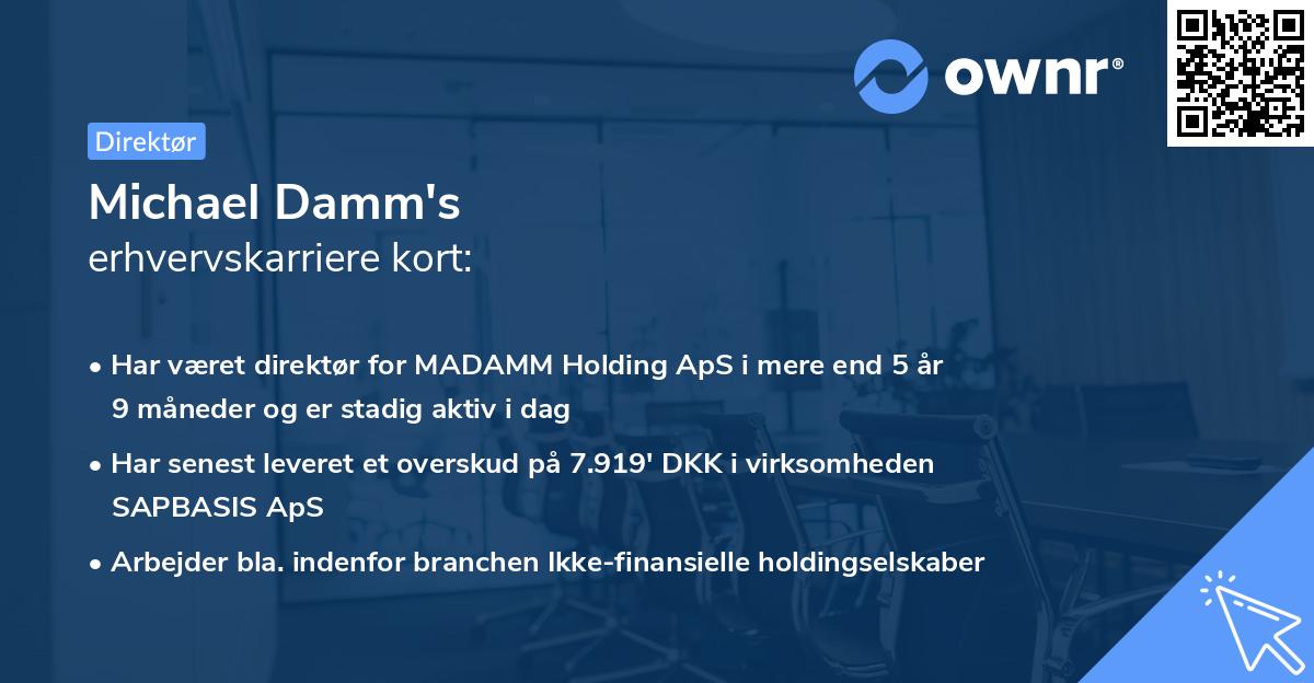 Michael Damm's erhvervskarriere kort