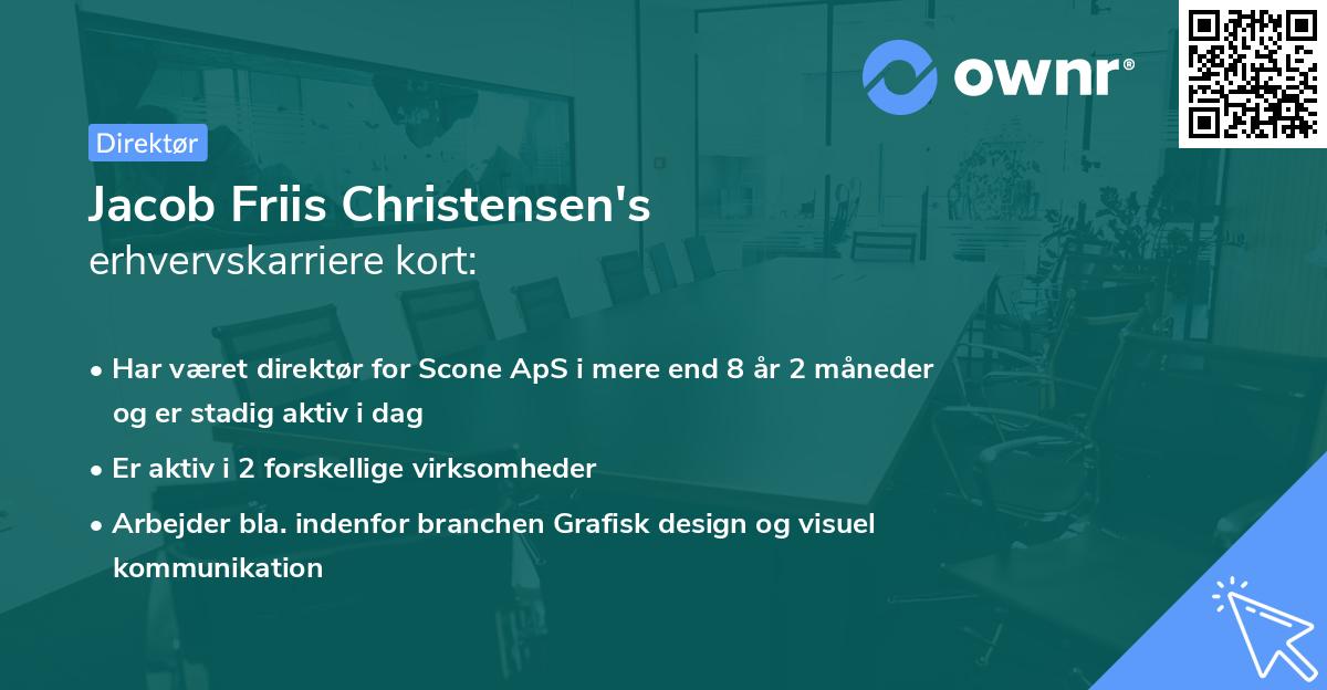 Jacob Friis Christensen's erhvervskarriere kort